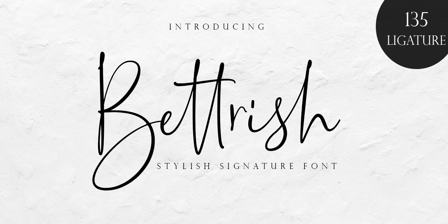 Пример шрифта Bettrish
